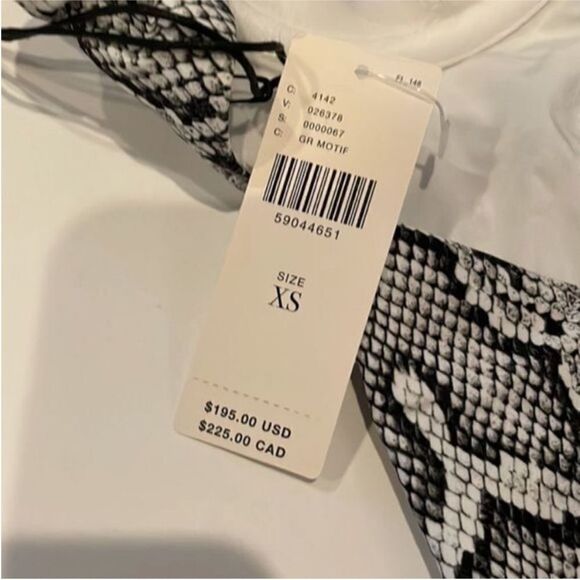 Onia Bell Python One-Piece Swimsuit Black White Sz XS NWT - Picture 8 of 9